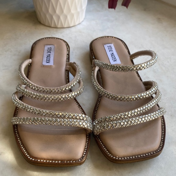 Steve Madden Starie Rhinestone Sandals - Picture 1 of 7